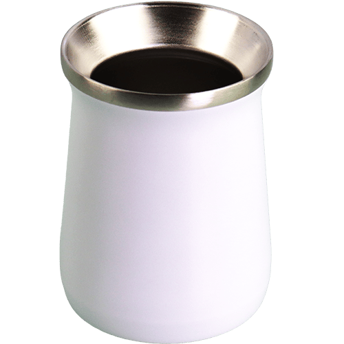 Insulated Mate Cup White 260ml 10cm | كوب متة حراري ستانلس ستيل أبيض 260مل ارتفاع 10سم