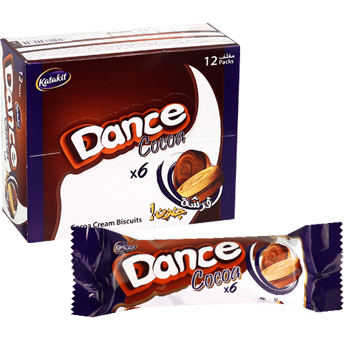 Dance Cocoa Cream Biscuits 12 Packs x6 | دانس بسكويت الكاكاو بالقشدة 12 علبة × 6