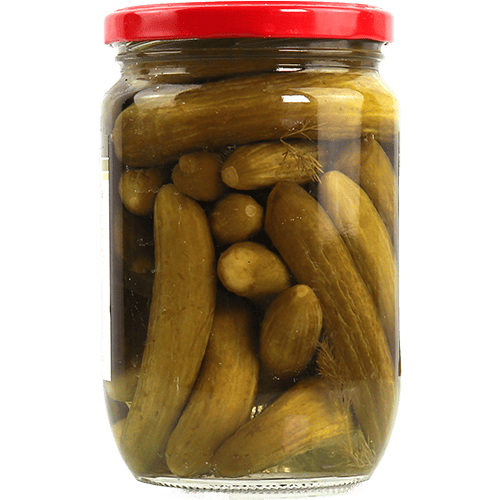 Cucumber Pickles with Dill & Chili Hana 660g | مخلل خيار بالفلفل الحار هنا 660غ