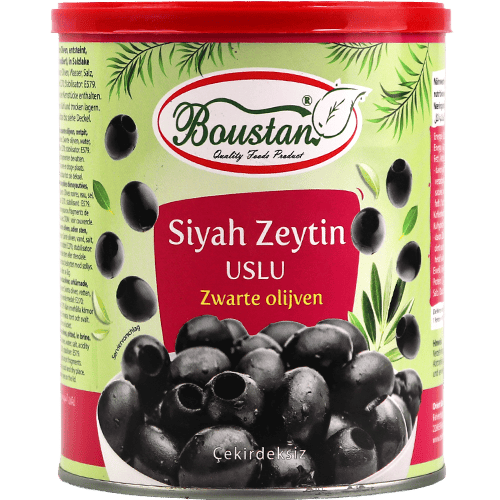 Boustan Black Olives Pitted 800g | زيتون أسود بدون نواة بستان 800غ