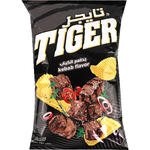 Tiger Kebab Flavor Potato Chips 90g | رقائق بطاطا تايجر بطعم الكباب 90غ