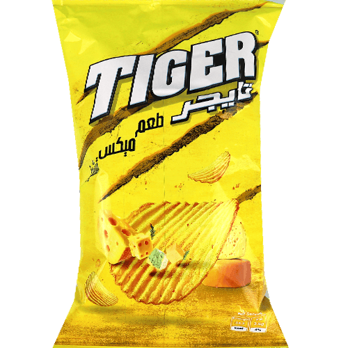 Tiger Mix Cheese Flavor Potato Chips 90g | رقائق بطاطا تايجر بطعم ميكس الجبنة 90غ