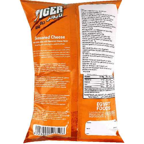 Tiger Seasoned Cheese Potato Chips 90g | رقائق بطاطا تايجر بالجبنة المتبلة 90 غ