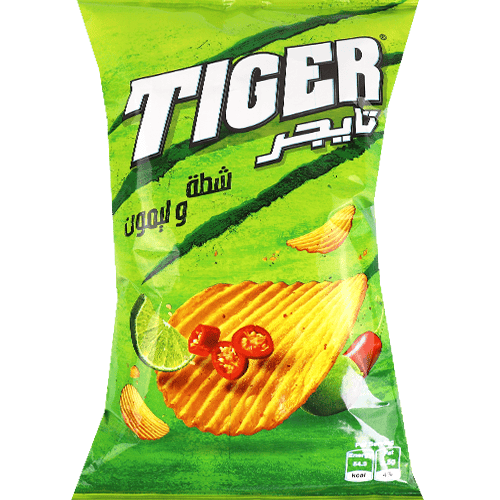 Tiger Chili & Lemon Potato Chips 90g | رقائق بطاطا تايجر بالشطة والليمون 90 غ