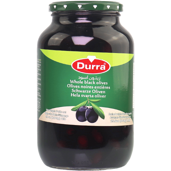 Durra Whole Black Olives 1400g | زيتون أسود كامل الدرة 1400 غ