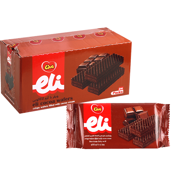 Lina Eli Cocoa Wafers 24 Packs | ويفر إيلي بالكاكاو لينا 24 قطعة