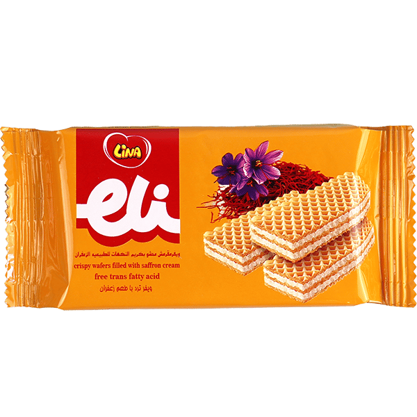 Lina Eli Saffron Wafers 24 Packs | ويفر إيلي بالزعفران لينا 24 ظرف