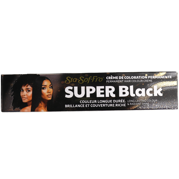 Sta-Sof-Fro Super Black Permanent Hair Colour Creme 25ml | صبغة شعر ستا سوف فرو سوبر بلاك أسود 25 مل