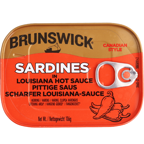 Brunswick Sardines in Louisiana Hot Sauce 106g | سردين بصلصة لويزيانا الحارة برونزويك 106غ
