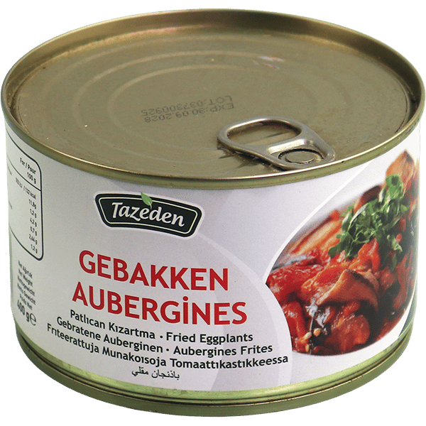 Tazeden Fried Eggplants 400g | باذنجان مقلي بصلصة الطماطم جاهز للأكل تازدين 400غ