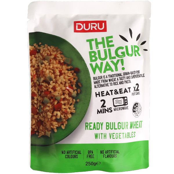 Duru Ready Bulgur Wheat with Vegetables 250g | وجبة برغل بالخضار جاهزة للأكل دورو 250غ