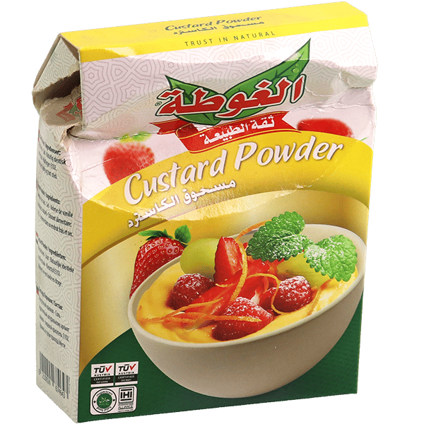 Custard Powder Algota 150g Broken packaging | كاسترد الغوطة 150غ علبة ممزقة او بدون علبة