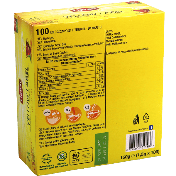EX Lipton Tea 100 Bags |  شاي ليبتون 100 ظرف صلاحية منتهية