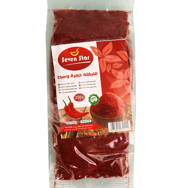Medium Red Pepper Seven Star 250g | فليفلة حمراء وسط سفن ستار 250غ