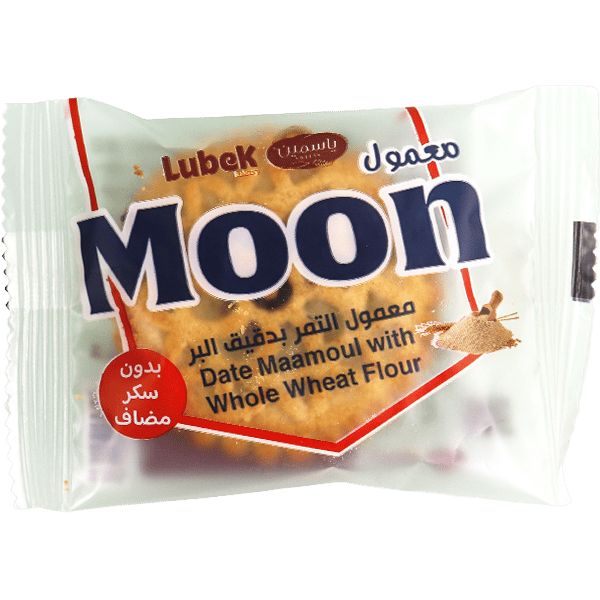 Sugar Free Date Maamoul Moon Lubek 12 pcs | معمول تمر قمح كامل بدون سكر مضاف لوبيك 12 قطعة