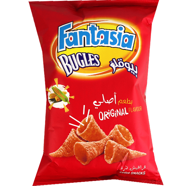 Original Bugles Corn Snacks Fantasia 90g | قراقيش ذرة بيوقلز بالطعم الاصلي فانتازيا 90غ