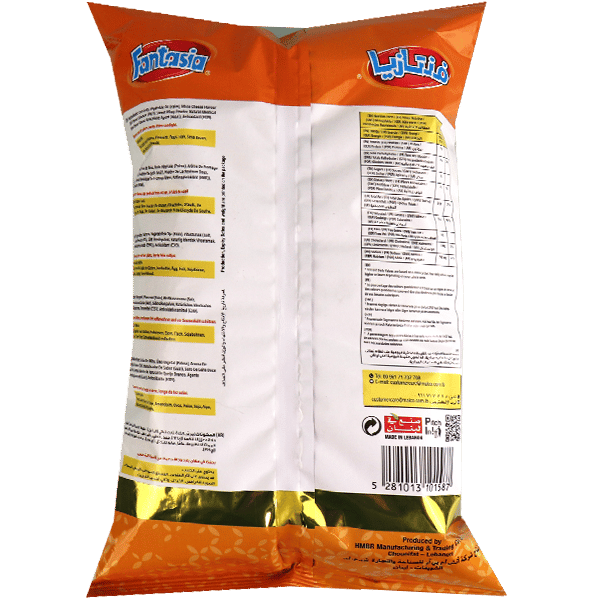 White Cheese Pop-t-Corn Puffed Corn Snacks Fantasia 80g | سناك ذرة منفوخة بوب تي كورن بنكهة الجبنة البيضا فانتازيا 80غ