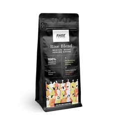 Rage Coffee Rise Blend Ground Coffee Powder - 100% Premium Quality Arabica Beans - Medium Roast Award Winning Blend, 250 Gms