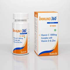 HeathAid Immuno 360 (Vitamin C 1000mg Complex with Vitamin D & Zinc-60 Tablets