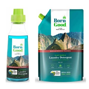 Born Good - Brazilian Rosewood Plant Based Liquid Laundry Detergent -  450ml Bottle + 900ml Refill