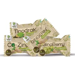 Wellness Treats – Tinodrak™, Gingerin®, GingBerry™ & Co-Zing™ Combo Pack Snack – 20’s Pack