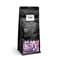 Rage Coffee - Soul Blend Coffee Powder - 100% Arabica Beans Freshly Roasted & Ground - Smooth, Delicious & Aromatic Hot or Cold Coffee.