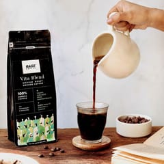 Rage Coffee Vita Blend Ground Coffee Powder For French Press, Moka Pot, South Indian Filter Press - 100% Arabica Beans Freshly Roasted, 250 Gms