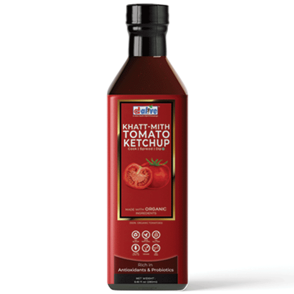 D-Alive Organic Khatt-Mith Tomato Ketchup - 300g