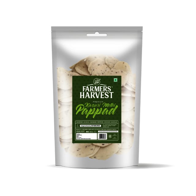 Farmers Harvest -  Premium Kasuri Methi Papad - 200 Grams