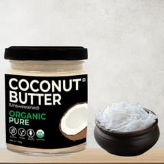 D-Alive Organic Coconut Butter (Unsweetened) - 180g (Pack of 2)
