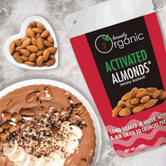Activated Organic Almonds - Mildly Salted (USDA Organic, Long Soaked & Air Dried to Crunchy Perfection) - 150g