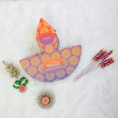 DIBHA-RUCHOKS Diwali Premium Cracker Chocolates Diya Shape Gift Pack 220g P8