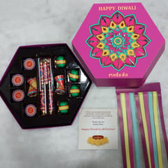 DIBHA-RUCHOKS Diwali Premium Medium Cracker Chocolates  Kandil Gift Pack (With Holder & Wire)  215g K6