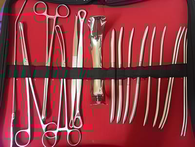 Dilatatie en curettage D&amp;C chirurgische instrumentenset