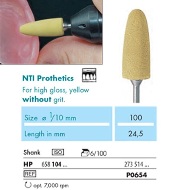 NTI Prothetics Acrylic Polisher HP P0654 273 100 High Gloss - Pack 6