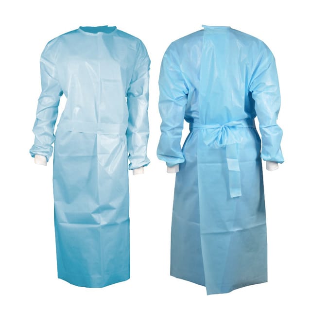 Medicom SafeWear Isolation Gown AAMI Level 2 Regular Size, Blue - Pack 10