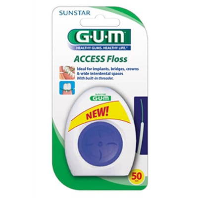 Gum Access Floss for Crowns, Bridges & Implants, 3200, 50 Uses - Pack 6
