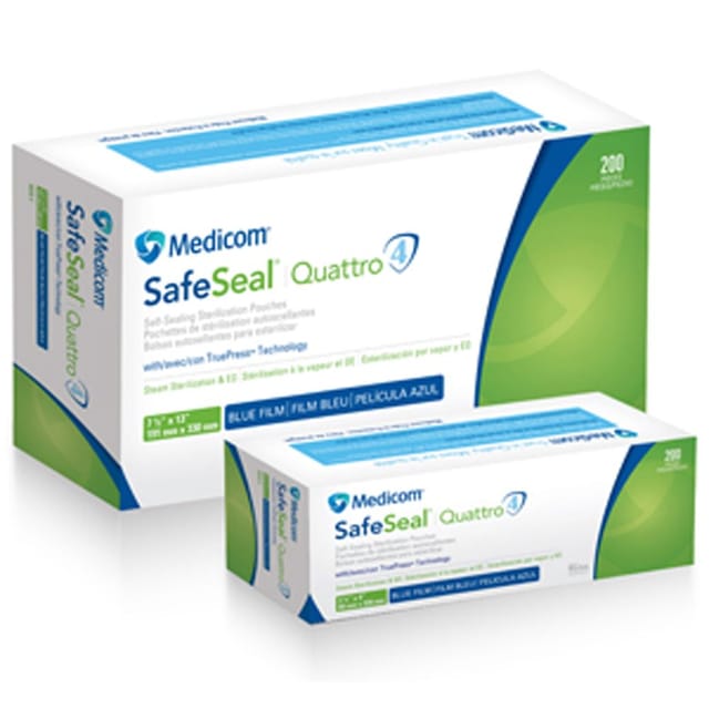 Medicom SafeSeal Quattro Sterilization Pouches - Pack 200