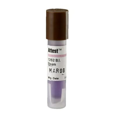 3M Attest Biological Indicator For Wrapped Items, 1262P - Pack 25