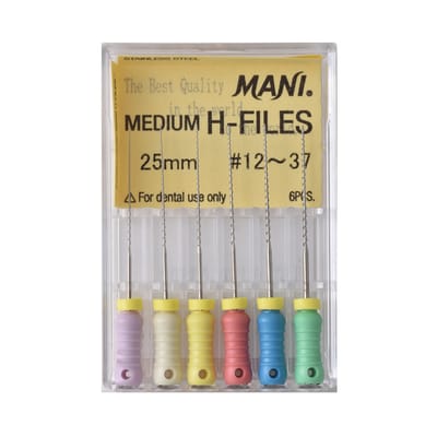 Mani Medium Hedstroem Files 25mm - Pack 6