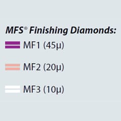 Two Striper MFS Finishing Diamond Bur FG 285 Football - Pack 5