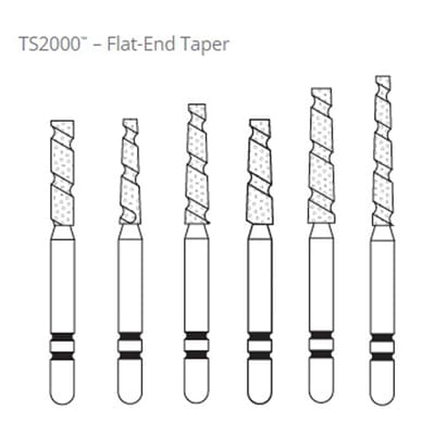 Two Striper Diamond Bur FG TS2000 Flat End Taper - Pack 5