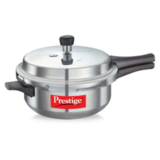Prestige Popular Virgin Aluminium Junior Deep Pan Pressure Cooker, 4 L (Silver)