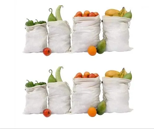 Buy Homestrap Set of 6 Drawstring Cotton Reusable FridgeRefrigerator  Storage BagsPouches for Fruits Vegetables Accessories 2 Small 2 Medium   2 Large Online at Low Prices in India  Amazonin
