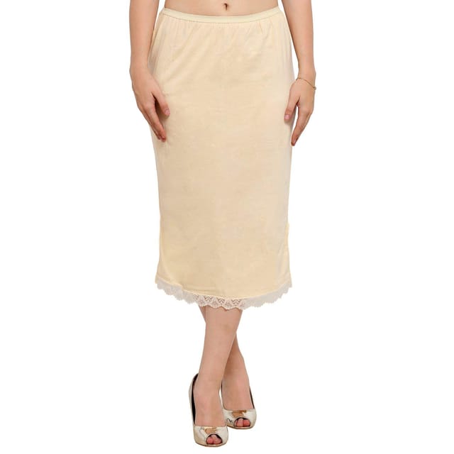 Splash Cotton Rich Regular Skirt Slip for Women  Knee Length  Black   White  2XL  Amazonin Fashion