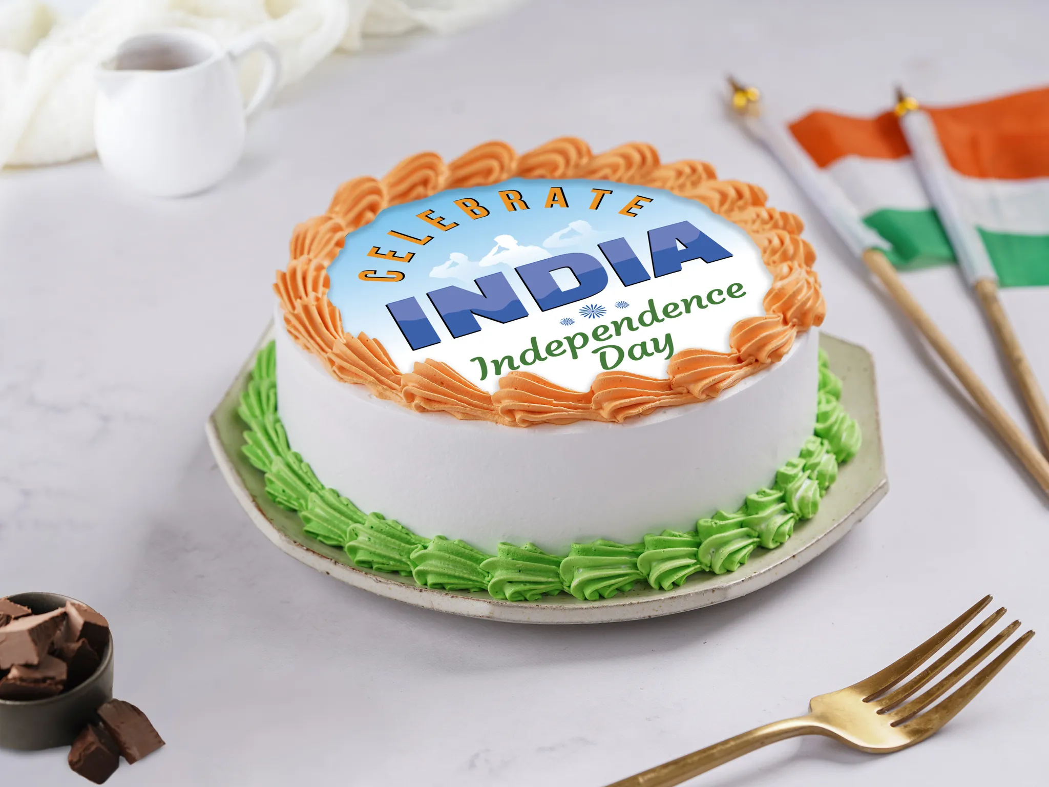 Patriotic cake, Patriotic theme cake, republic day cake, independance cake,  army day cake, 24x7 Home delivery of Cake in Athmalgola, Patna