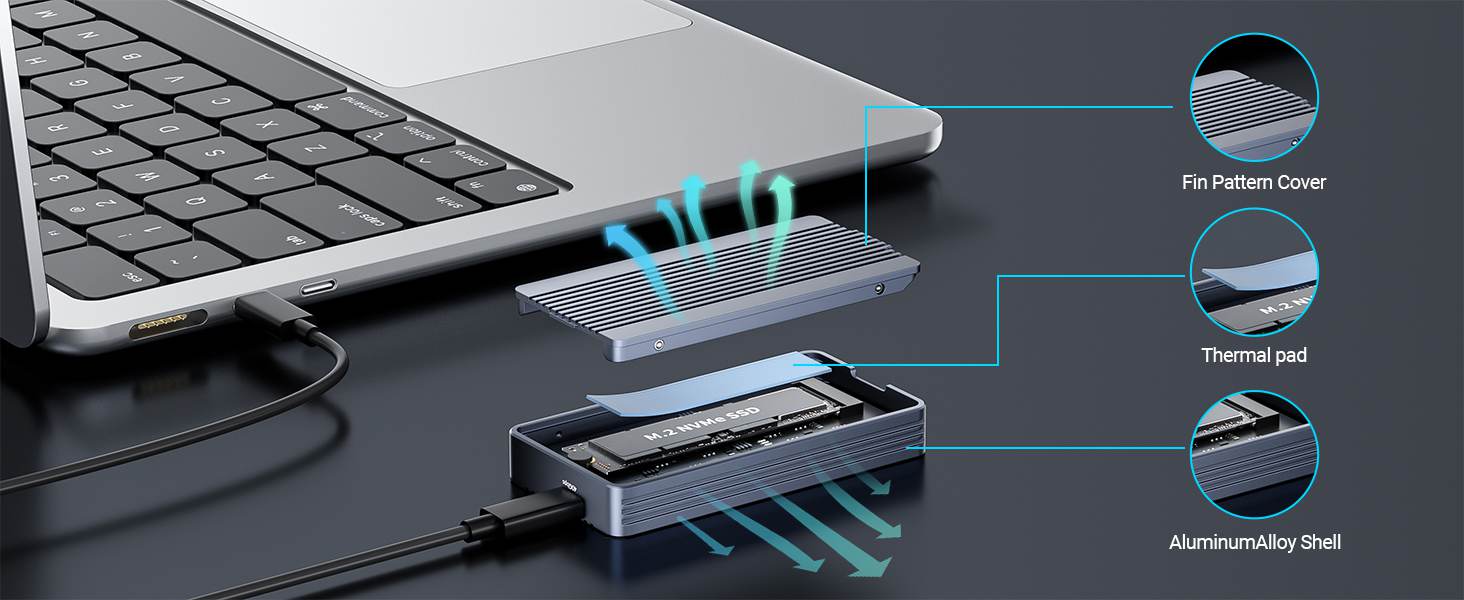 AcasisThunderbolt3NVMEM.2SSDEnclosure_8TBCapacity_Plug_Play_TBU405Air_8