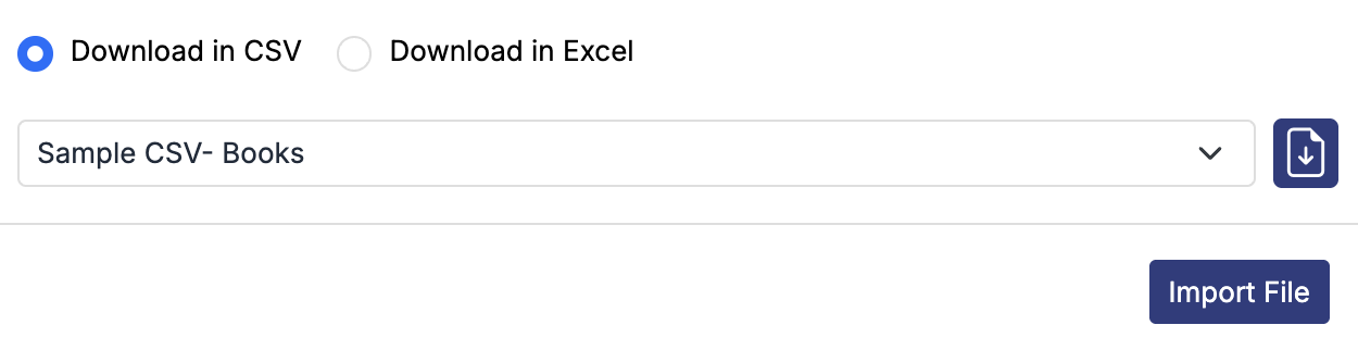 Import in bulk using CSV