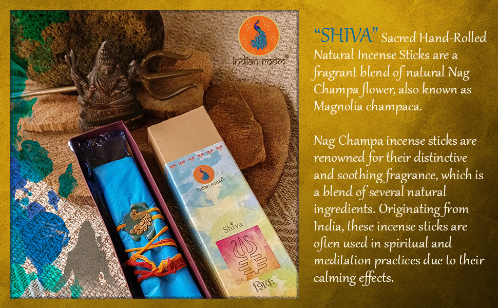“Shiva” Hand-Rolled Natural Incense Sticks