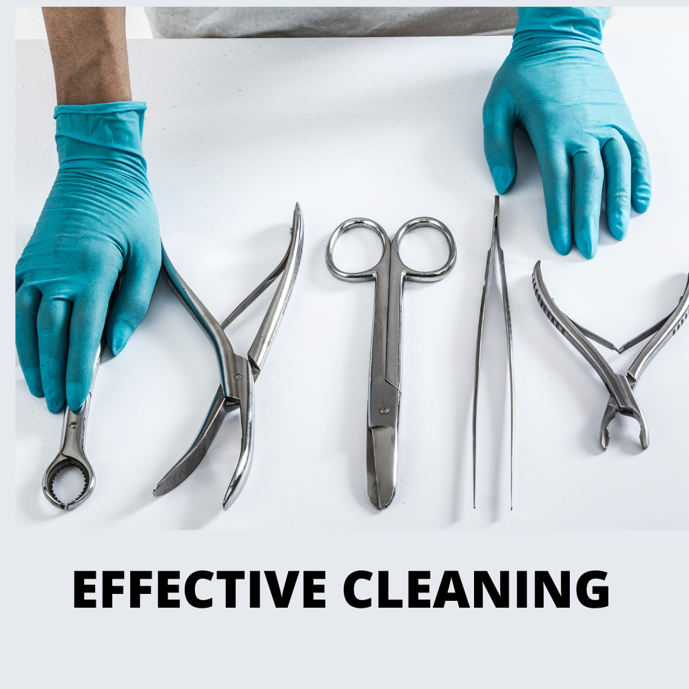 EFFECTIVE CLEANING: Best for cleaning and Rust Removal of all metallic and plastic, medical and dental instruments Equipment including flexible and rigid endoscopes, ultrasonic probes, reusable catheters. It is used before autoclave, steam or plana sterilization of surgical and dental instruments.